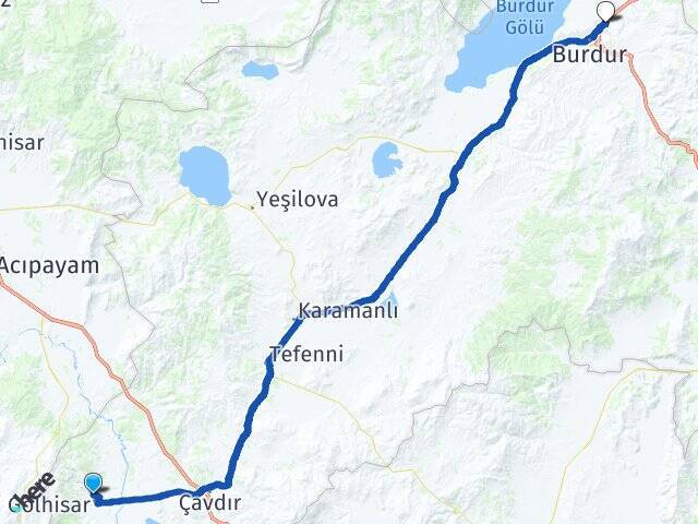 Çeşme Burdur Otogarı Arası Kaç Km - Yol Tarifi