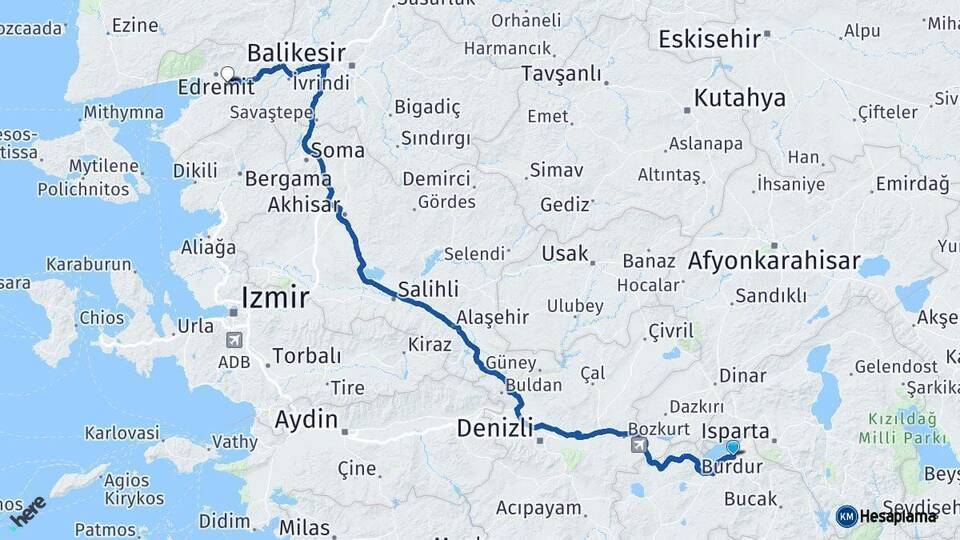 Burdur Havran Arası Kaç Km - Yol Tarifi