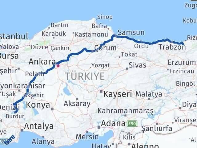 Burdur Hayrat Arası Kaç Km - Yol Tarifi