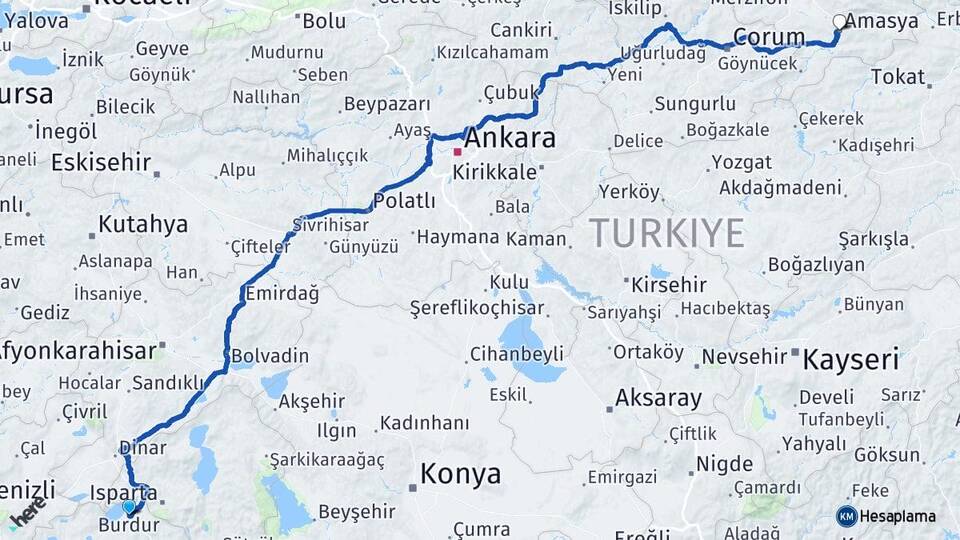 Burdur Karakent Arası Kaç Km - Yol Haritası