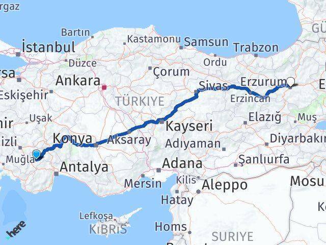 Karamanlı Erzurum Arası Kaç Km - Yol Tarifi