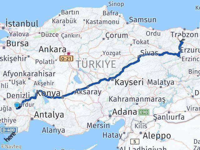 Karamanlı Gümüşhane Arası Kaç Km - Yol Tarifi
