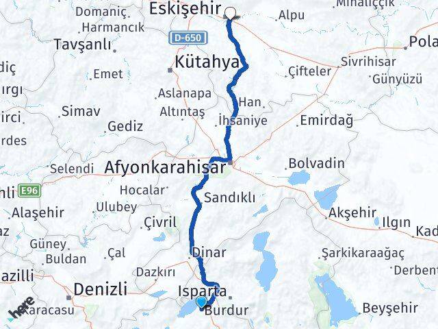 Burdur Odunpazarı Arası Kaç Km - Yol Tarifi