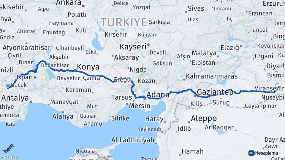 Burdur Tefenni Mardin Arası Kaç Km - Yol Haritası