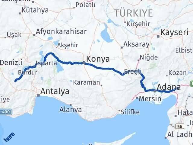 Burdur Tefenni Osmaniye Arası Kaç Km - Yol Haritası