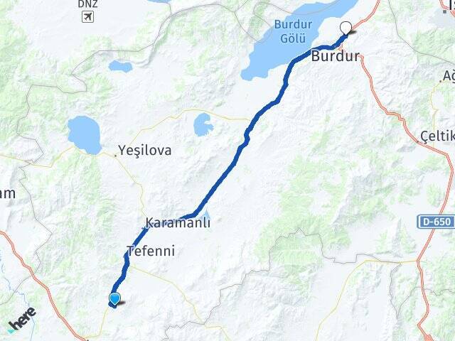 Yuva Burdur Otogarı Arası Kaç Km - Yol Tarifi