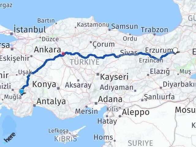 Yeşilova Erzurum Arası Kaç Km - Yol Tarifi