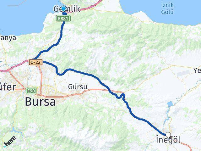 Ata İnegöl Arası Kaç Km - Yol Tarifi