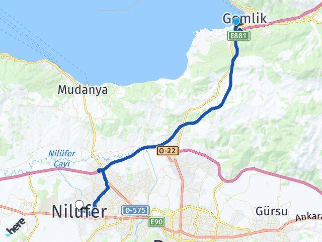 Ata Nilüfer Arası Kaç Km - Yol Tarifi