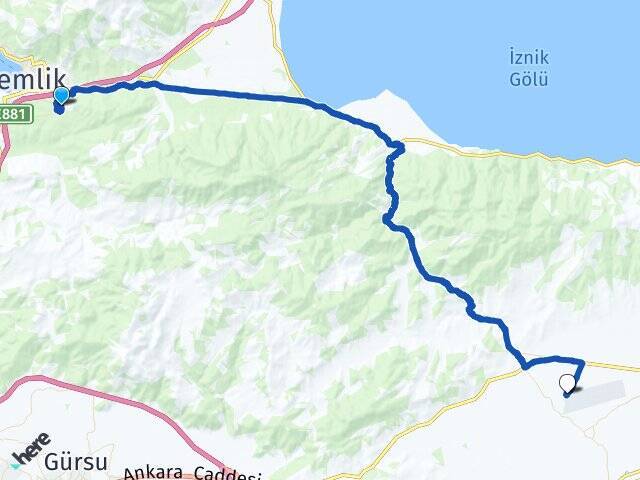 Umurbey Yenişehir Havalimanı Arası Kaç Km - Yol Tarifi