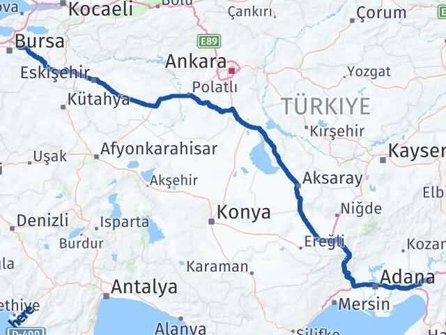 Bursa Gürsu Osmaniye Arası Kaç Km - Yol Haritası