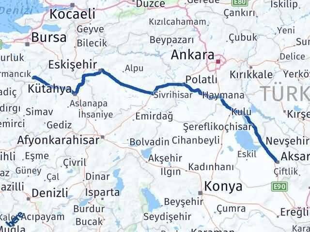Harmancık Aksaray Arası Kaç Km - Yol Tarifi