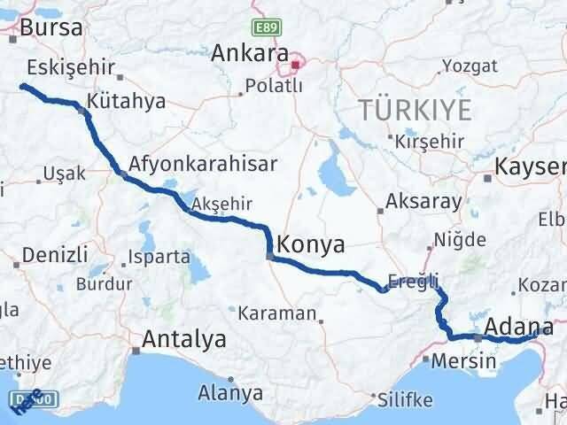 Harmancık Osmaniye Arası Kaç Km - Yol Tarifi