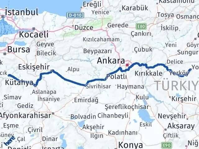Harmancık Yozgat Arası Kaç Km - Yol Tarifi