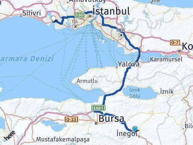Akhisar Büyükçekmece Arası Kaç Km - Yol Tarifi