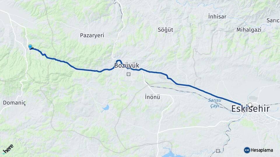 Eskikaracakaya Eskişehir Arası Kaç Km - Yol Tarifi