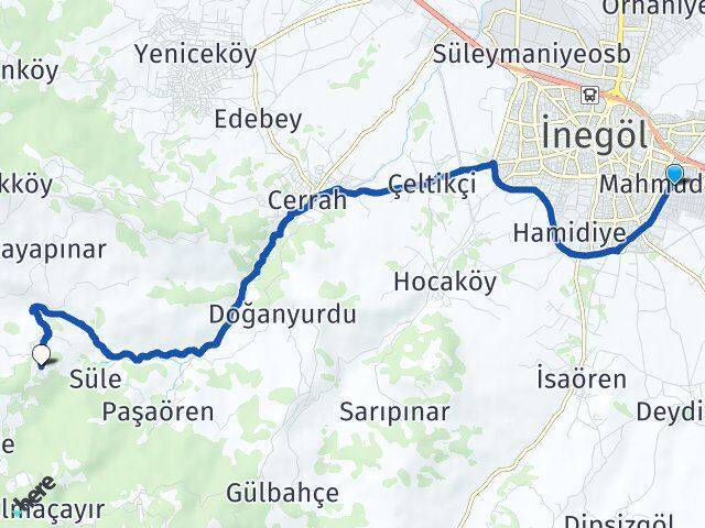 Mahmudiye Turgutalp Arası Kaç Km - Yol Tarifi