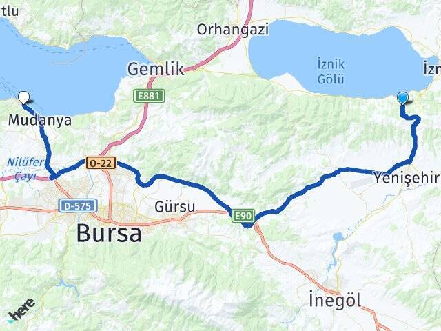 Aydınlar Budo Bursa Deniz Otobüsleri Arası Kaç Km - Yol Tarifi