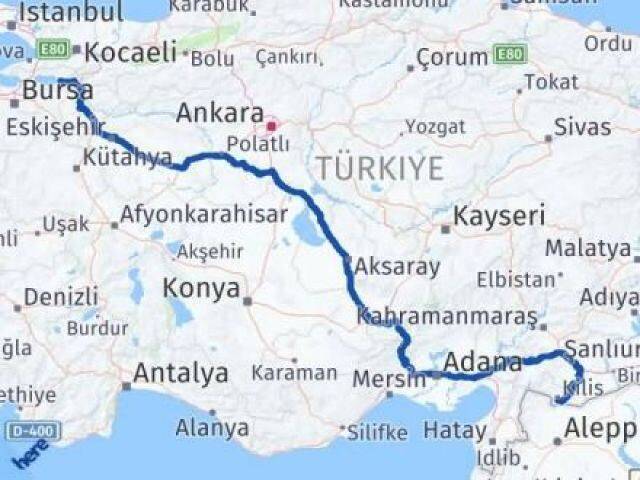 Bursa İznik Kilis Arası Kaç Km - Yol Haritası