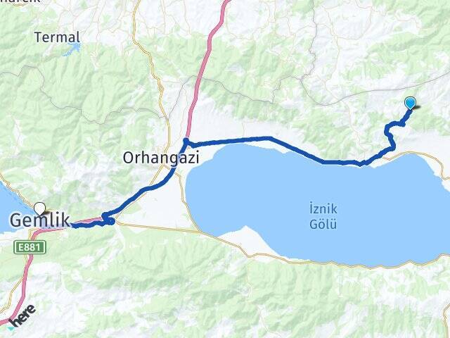 Yürükler Gemlik İDO Feribot İskelesi Arası Kaç Km - Yol Tarifi