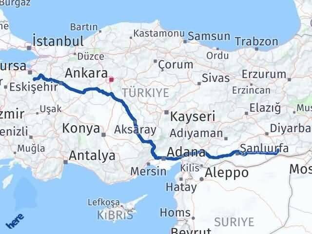 Bursa Keles Mardin Arası Kaç Km - Yol Haritası