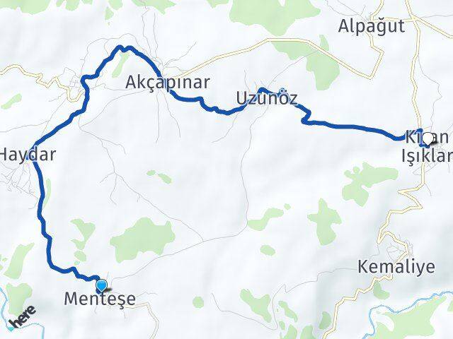 Menteşe Kıran Işıklar Arası Kaç Km - Yol Tarifi