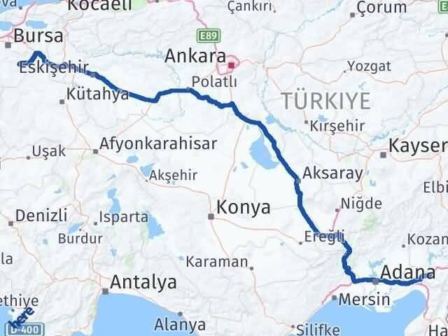 Bursa Keles Osmaniye Arası Kaç Km - Yol Haritası