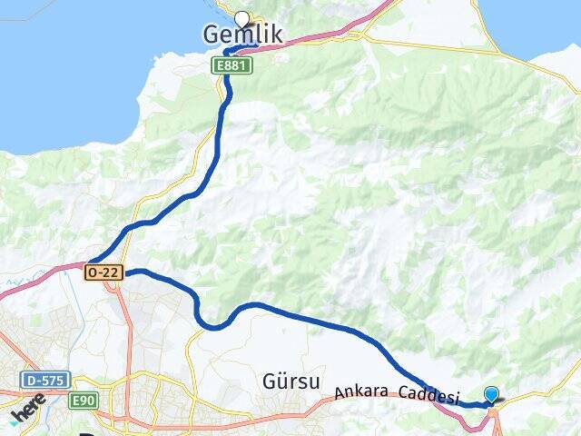 Turanköy Gemlik İDO Feribot İskelesi Arası Kaç Km - Yol Tarifi