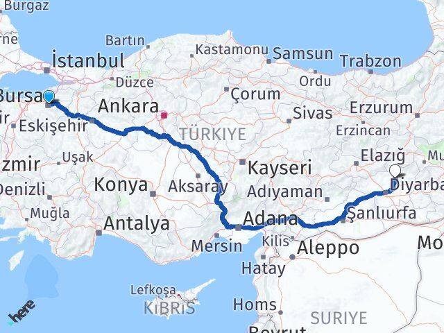 Bursa Kocaköy Arası Kaç Km - Yol Tarifi