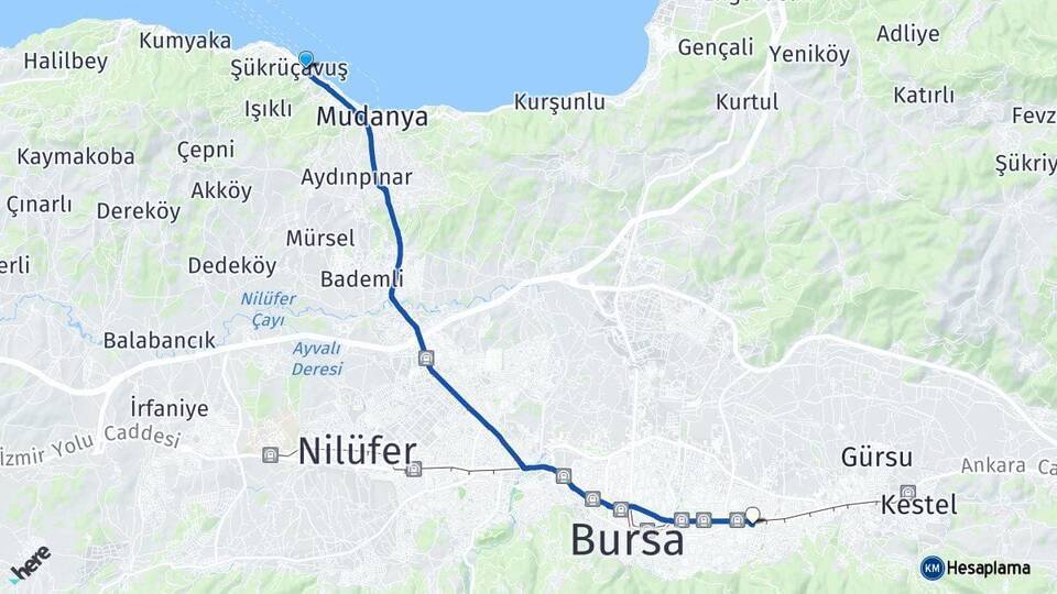 Budo Bursa Deniz Otobüsleri Mimarsinan Arası Kaç Km - Yol Tarifi