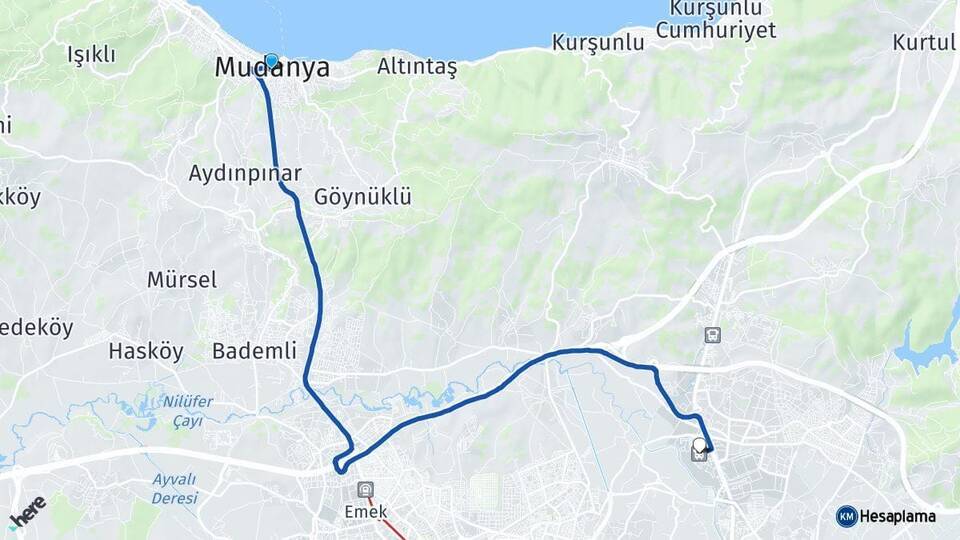Mudanya Bursa Otogarı Arası Kaç Km - Yol Tarifi