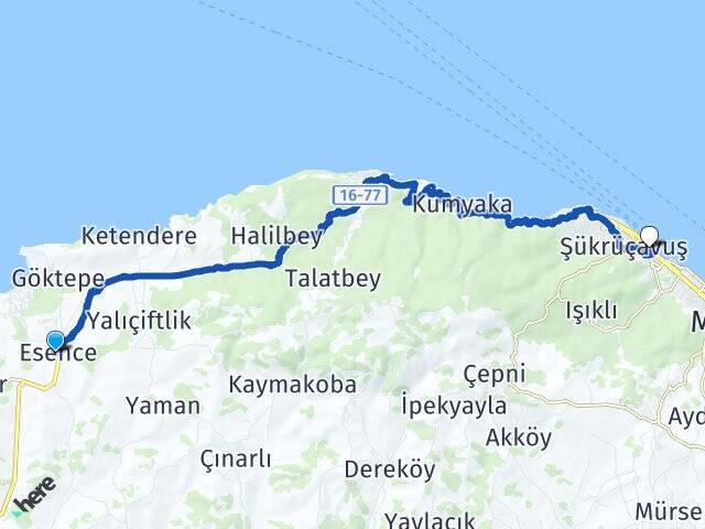 Esence Budo Bursa Deniz Otobüsleri Arası Kaç Km - Yol Tarifi