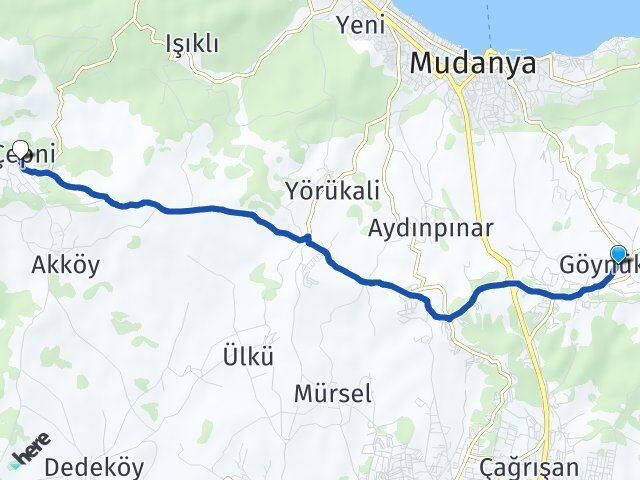 Göynüklü Çepni Arası Kaç Km - Yol Tarifi