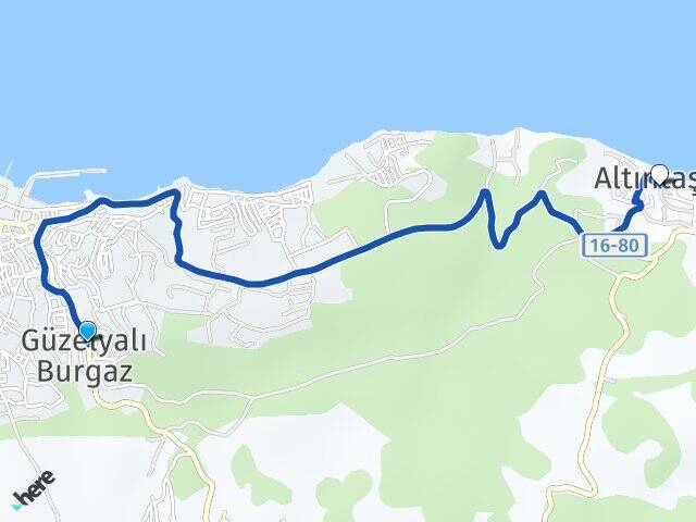 Güzelyalı Burgaz Altıntaş Arası Kaç Km - Yol Tarifi