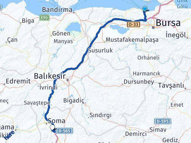 Güzelyalı Burgaz Kırkağaç Arası Kaç Km - Yol Tarifi