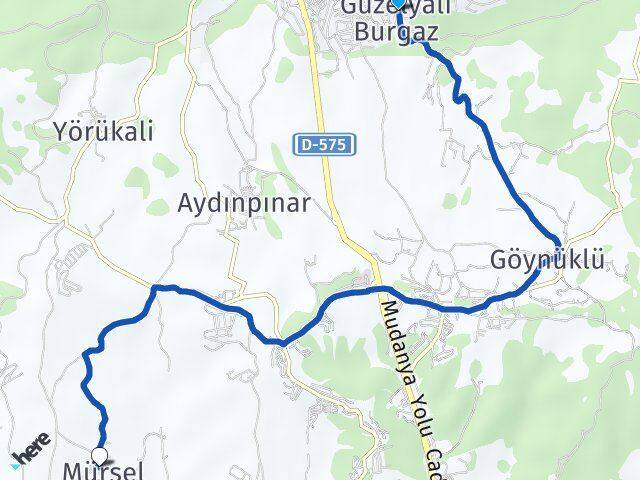 Güzelyalı Burgaz Mürsel Arası Kaç Km - Yol Tarifi