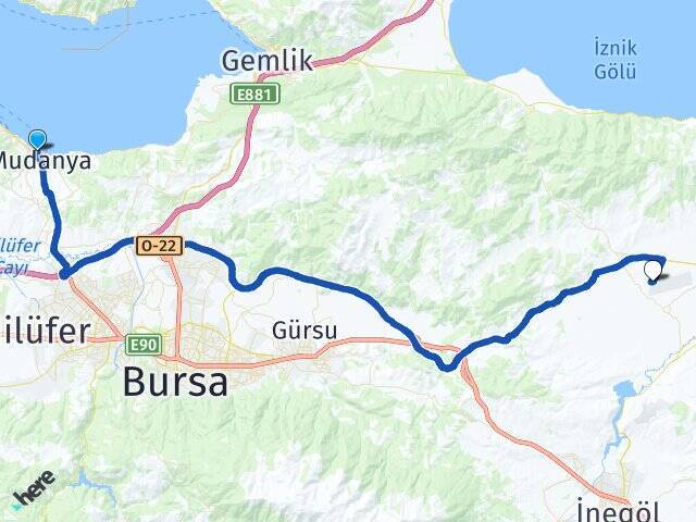 Güzelyalı Yalı Yenişehir Havalimanı Arası Kaç Km - Yol Tarifi