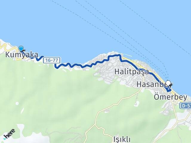 Kumyaka Budo Bursa Deniz Otobüsleri Arası Kaç Km - Yol Tarifi