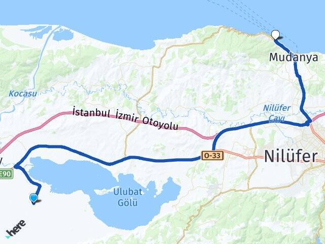 Kumkadı Budo Bursa Deniz Otobüsleri Arası Kaç Km - Yol Tarifi