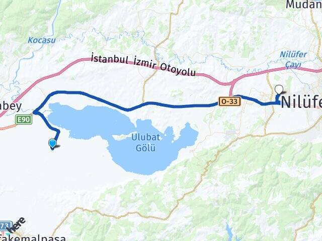 Kumkadı Bursa Uludağ Üniversitesi Arası Kaç Km - Yol Tarifi