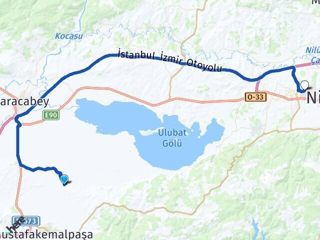 Yamanlı Bursa Uludağ Üniversitesi Arası Kaç Km - Yol Tarifi