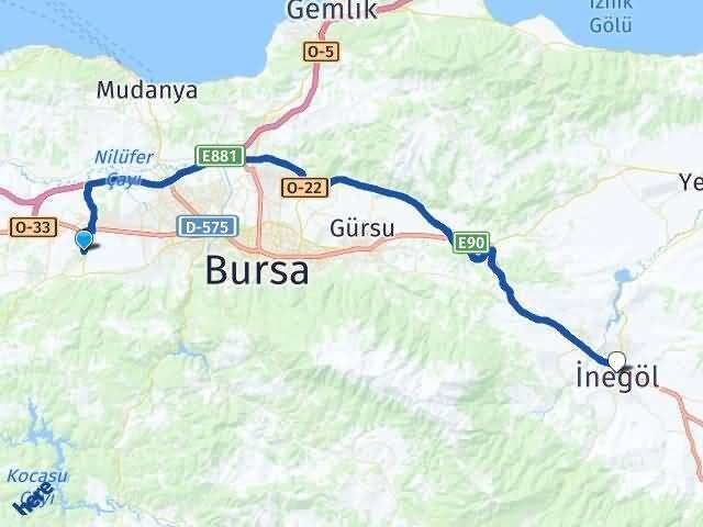 30 Ağustos Zafer İnegöl Arası Kaç Km - Yol Tarifi