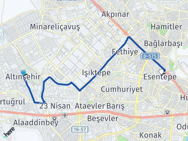 Altınşehir Esentepe Arası Kaç Km - Yol Tarifi