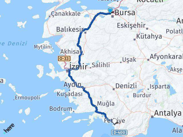 Balat Fethiye Arası Kaç Km - Yol Tarifi