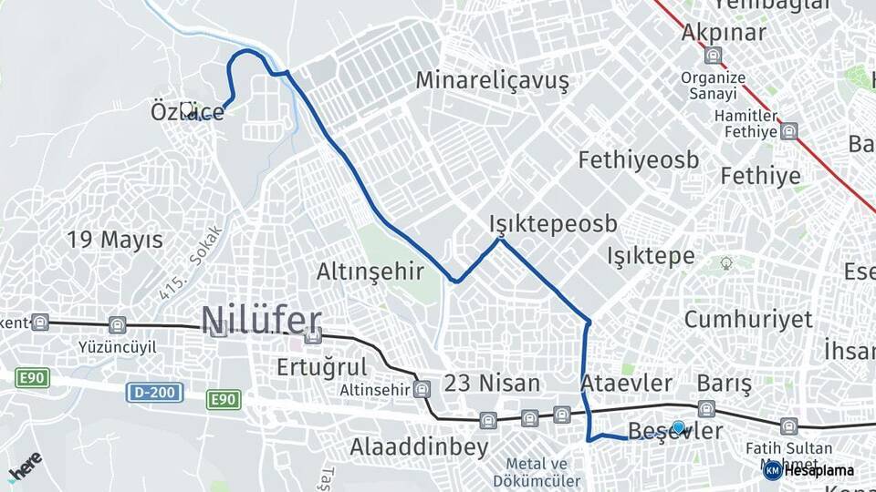 Beşevler Özlüce Arası Kaç Km - Yol Tarifi