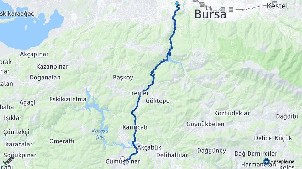 Çamlıca Gümüşpınar Arası Kaç Km - Yol Tarifi