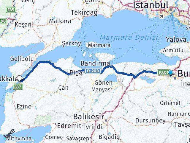 Cumhuriyet Çanakkale Arası Kaç Km - Yol Tarifi