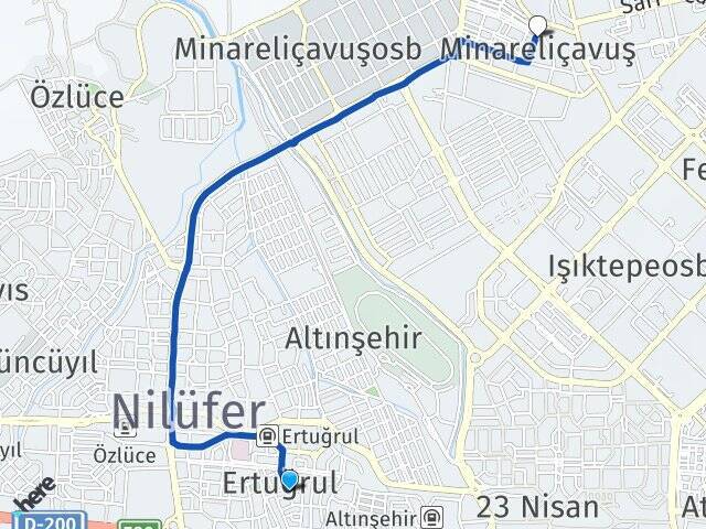 Ertuğrul Minareliçavuş Arası Kaç Km - Yol Tarifi