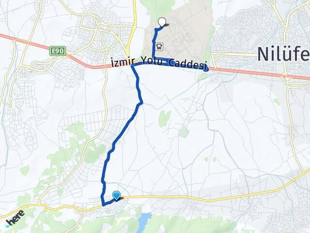 Kayapa Bursa Uludağ Üniversitesi Arası Kaç Km - Yol Tarifi