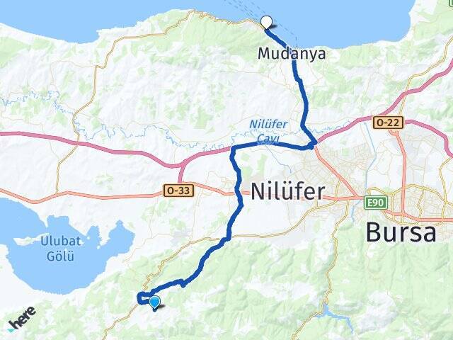 Korubaşı Budo Bursa Deniz Otobüsleri Arası Kaç Km - Yol Tarifi
